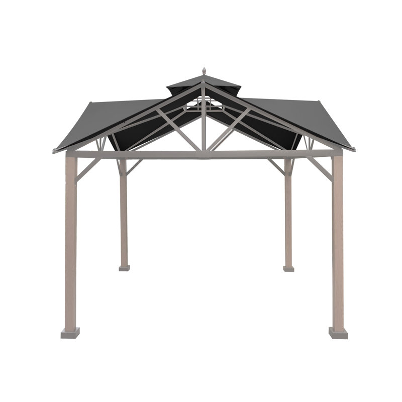 Gray Replacement Canopy Top for 12-ft Gazebo