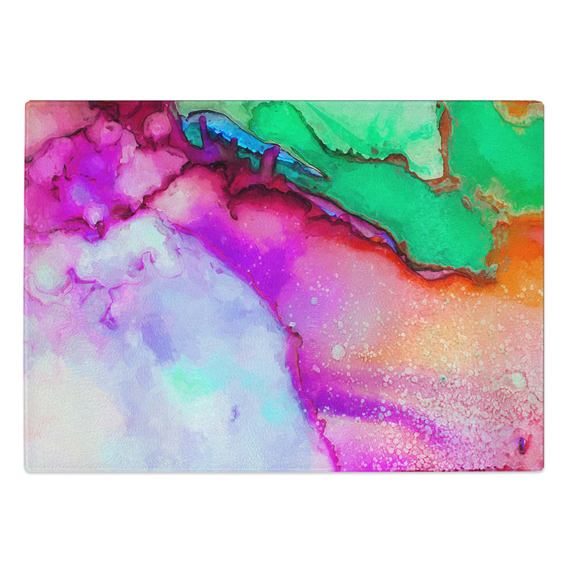 Glass ink Bliss in Abstract Chopping Board, 28.5 cm W x 20 cm L