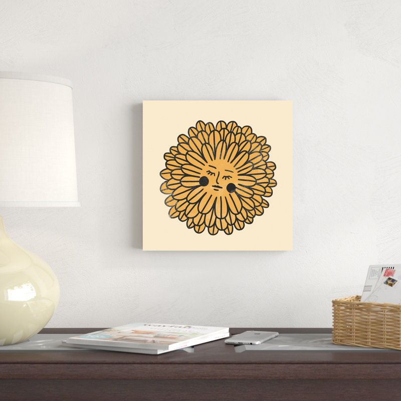 Visage de fleur I, H 12 po x l 12 po