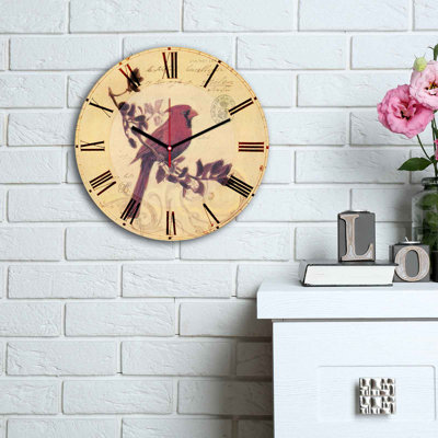 Elegant Decorative Wall Clock, 11.8 inches Diameter | 100% MDF with 0.2 inches Thickness | Stylish Design for Home or Office | Modern Timepiece Adds Sophistication to Any Space