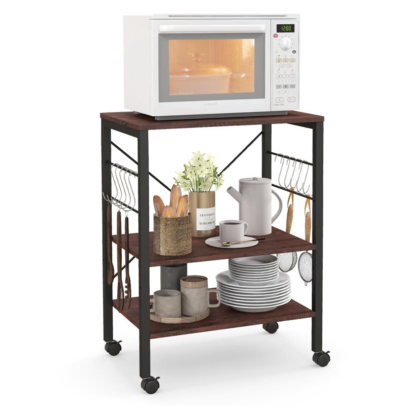 Aizak Kitchen Cart, Brown