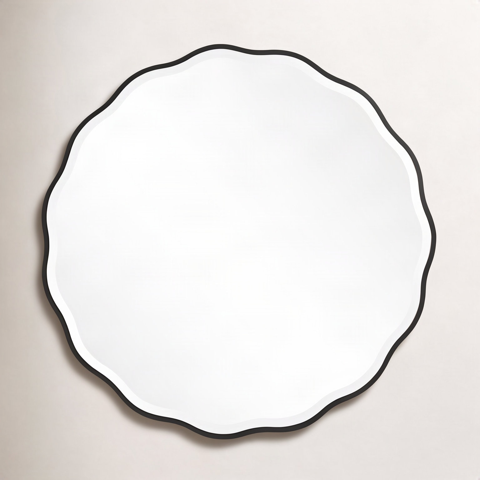 Wilmot 42" Beveled Accent Mirror, Satin Black