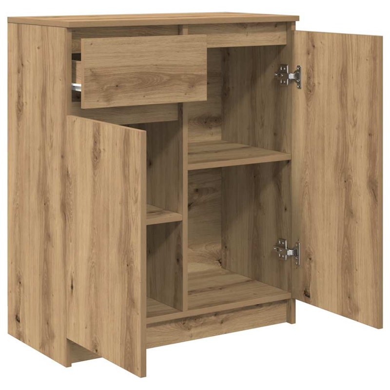 Sideboard With Drawer 71X35x84 Cm Engineered Wood, Artisan Oak