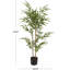 Arbre artificiel d'extérieur vert en bambou avec pot noir Faux Foliage