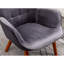 Fauteuil d'appoint en velours gris avec budget exceptionnel