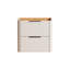 Meuble-lavabo simple de 61 cm (24 po) seulement, meuble suspendu avec garniture en bois cannelé et surface peinte résistante à l'eau-134659189