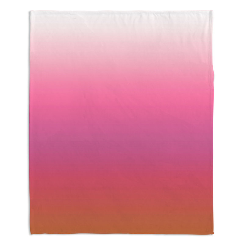 Jeté Sienna, l 68 po x L 80 po, Pêche / Orange / Rose