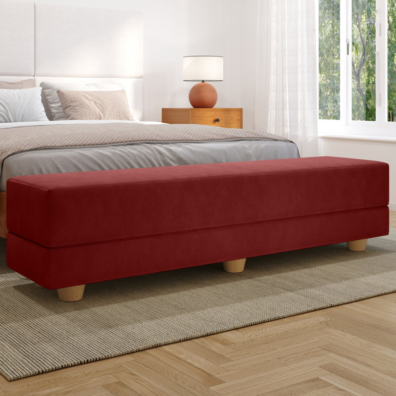Banc convertible simple Palisades Camden, Rouge
