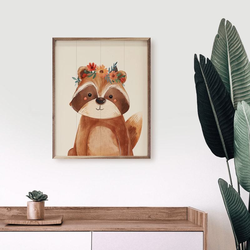 Boho Woodland Raccoon, H 20 po x l 16 po