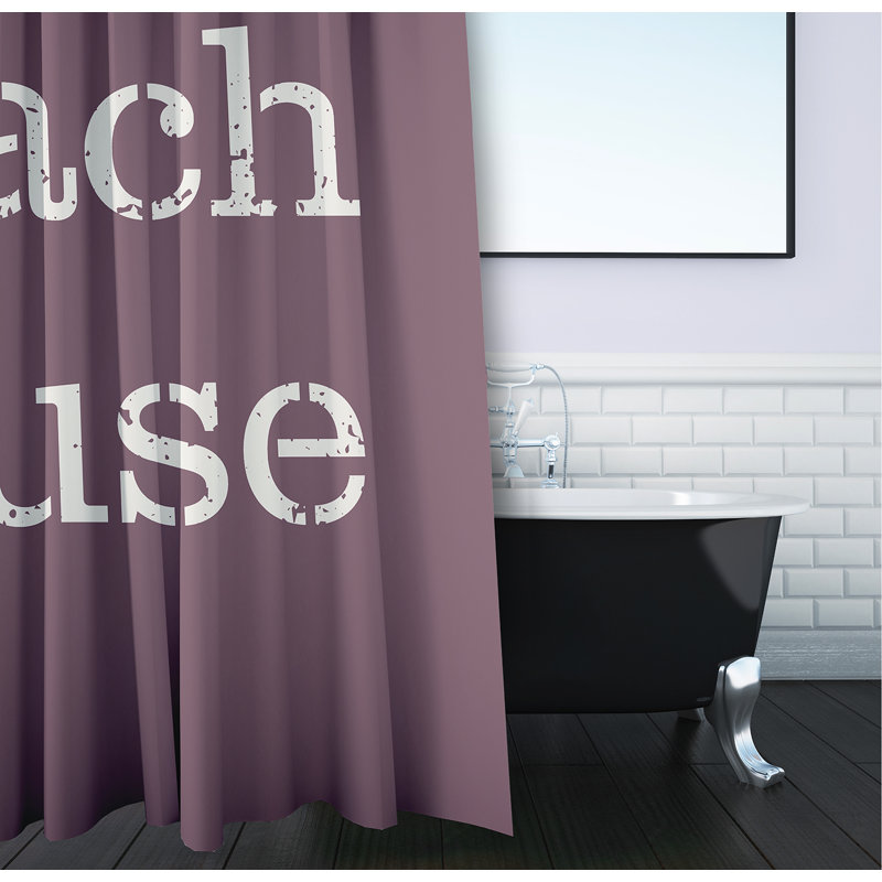 Rideau de douche simple, Mauve poussiéreux