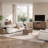 Oval Coffee Table With Lifting Top,42.5” Fluted Center Table With Hidden Compartment & Solid Wood Legs,mid Century Modern Accent Coffee Tables For Living Room,apartment,walnut-955694115