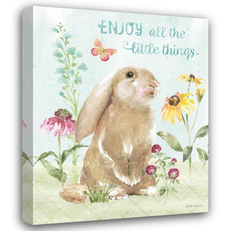 August Grove® Grove, Beth, reproduction d'art sur toile tendue, Sweet Bunies II, H 24 po x l 20 po