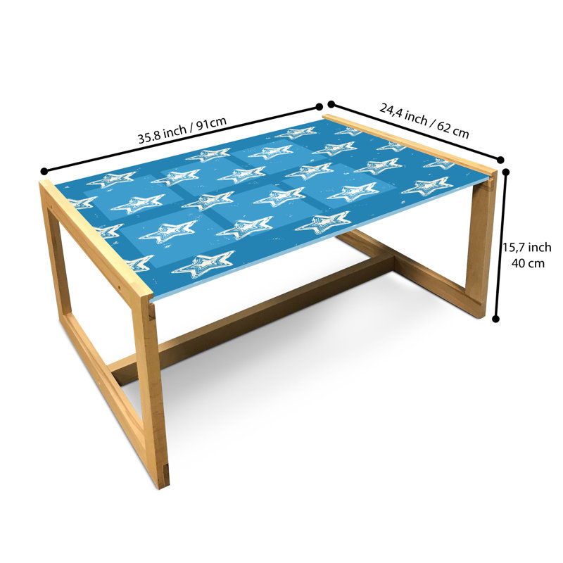 Table basse East Urban Home Stars, H 15,75 po x L 35,83 po x l 24,4 po