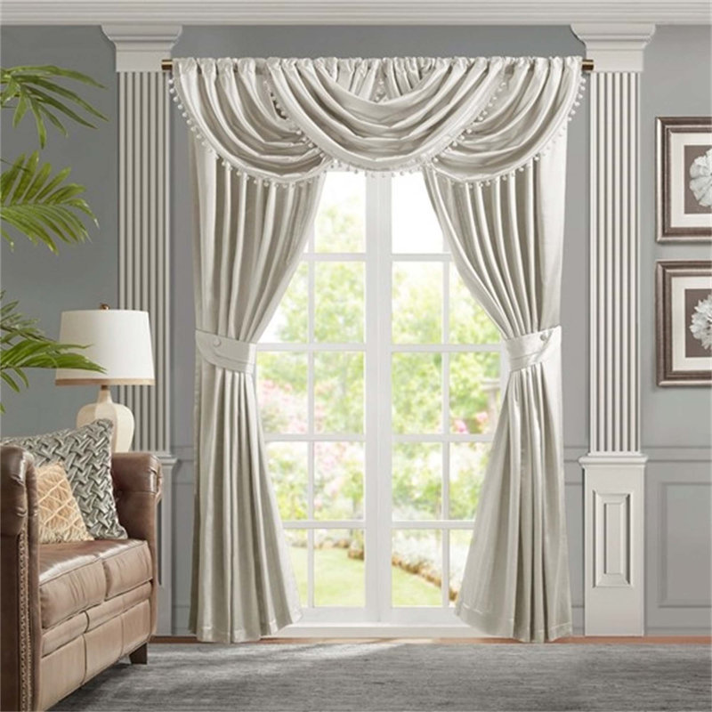 Cantonnière cascade (1 cantonnière PC seulement), Beige