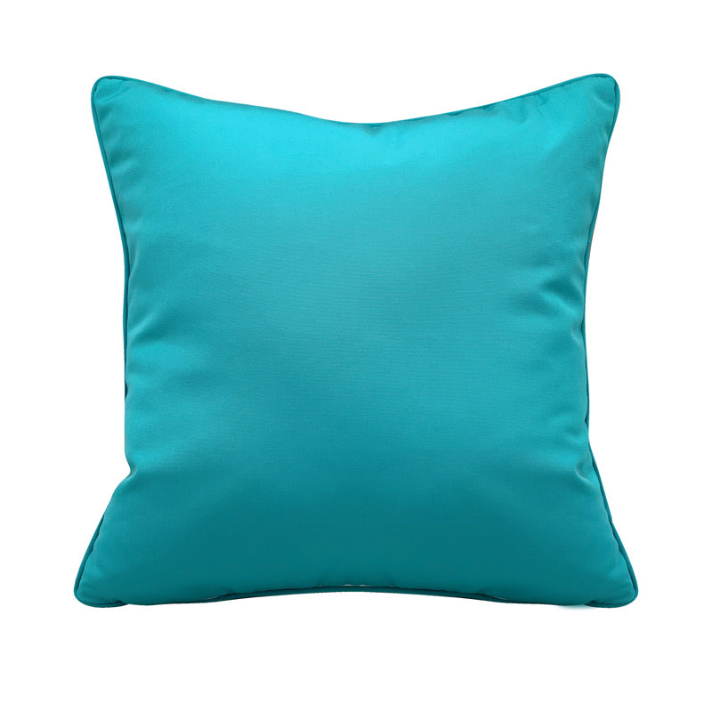 Embroidered Outdoor Throw Pillow