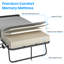Lit d'invité pliant avec matelas en mousse à mémoire de forme de 5 po et roulettes-1259676875