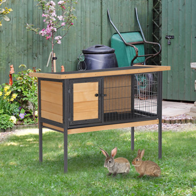 Cage pour animaux en bois massif avec construction, convenant à une utilisation à long terme par de petits animaux