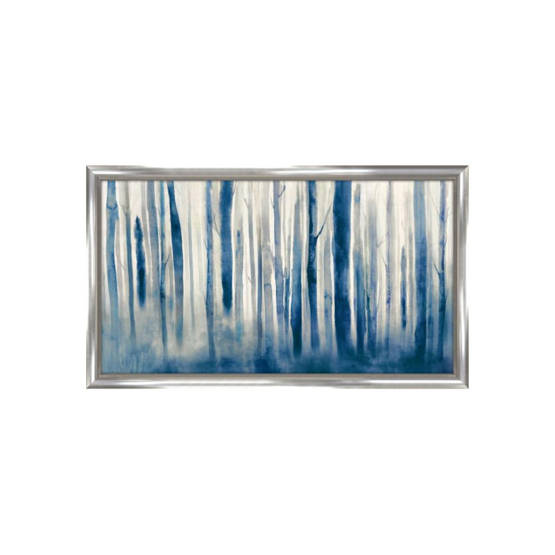 «Forest in Blue» par Elle Youngstrom - impression sur toile tendue, Couche de verre, H 30 po x l 55 po x P 1,5 po