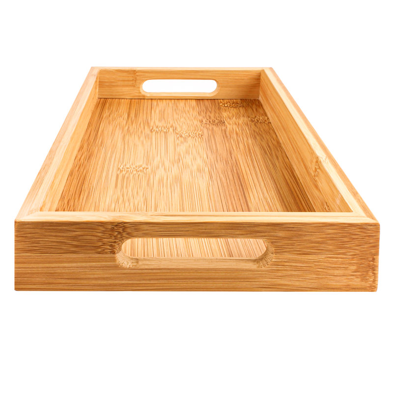 Natural Bamboo 8-Piece Coaster and Tray Set