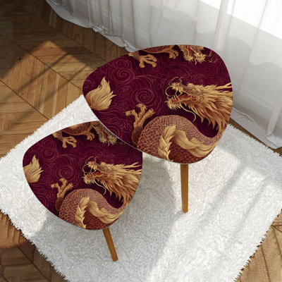 Ensemble de 2 tables basses gigognes Triangle