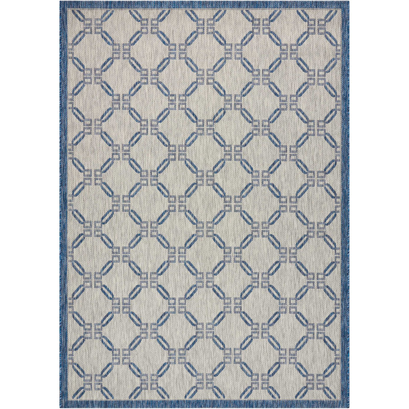 Yony Geometric Indoor / Outdoor Rug, Rectangle 7'10" x 10'6"