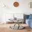 Table basse moderne en verre 31,50 "avec 2 niveaux-565872928