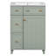 Meuble-lavabo compact de 24 pouces avec lavabo en céramique, 2 tiroirs et 1 porte pour un rangement efficace et un style moderne-116332650