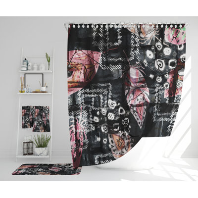 Nete Polyester Shower Curtain Set