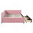 Full Size Upholstered Daybed With 2 Storage Drawers Sofa Bed Frame No Box Spring Needed, Linen Fabric-737973498-737973493