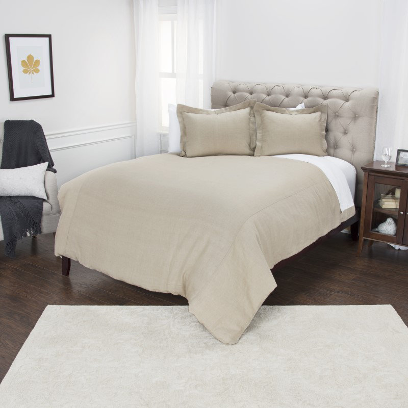 Stone Cotton Embroidered Standard Pillow Sham
