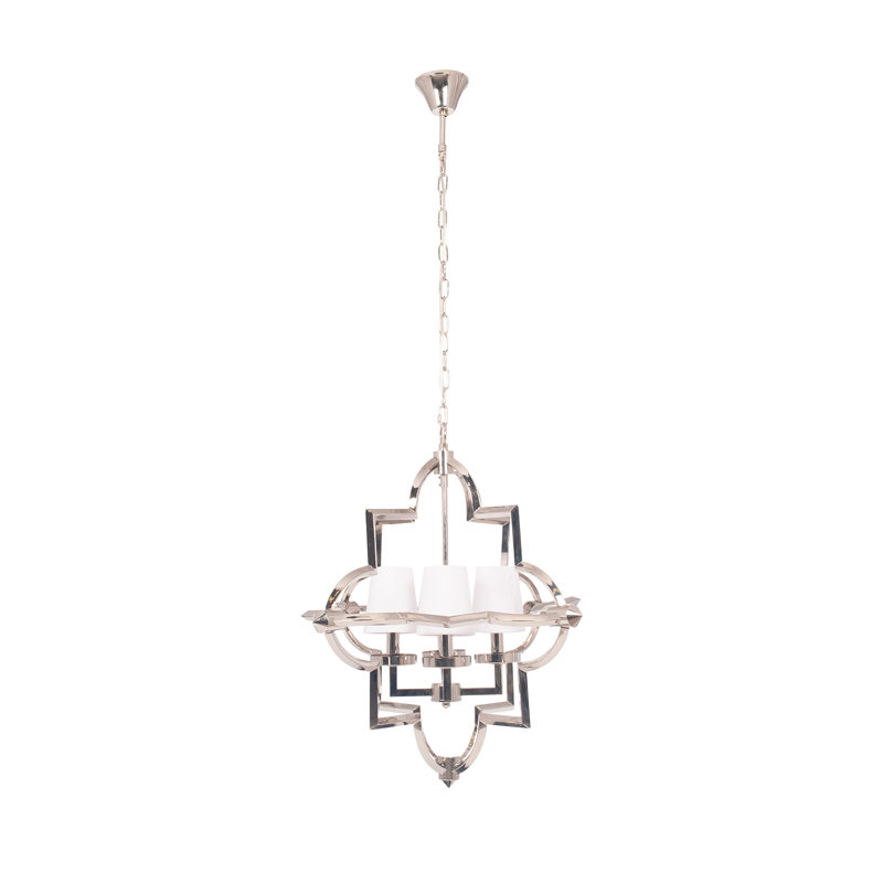 Mckinzie 4 - Light Nickel Geometric Pendant