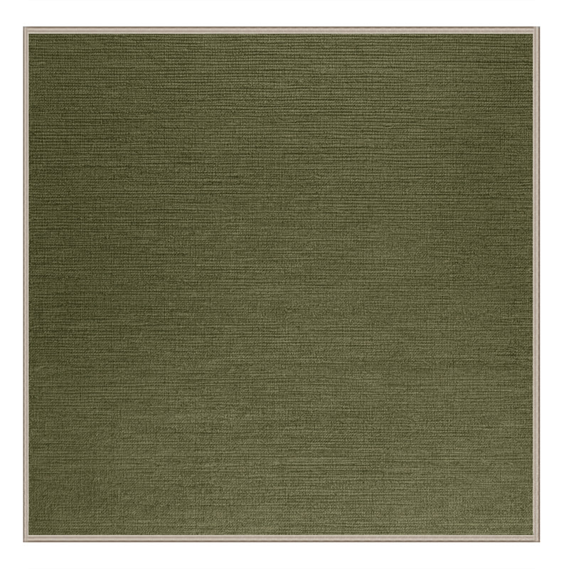 Machine Washable Solid Brown Area Rug, Square 3'