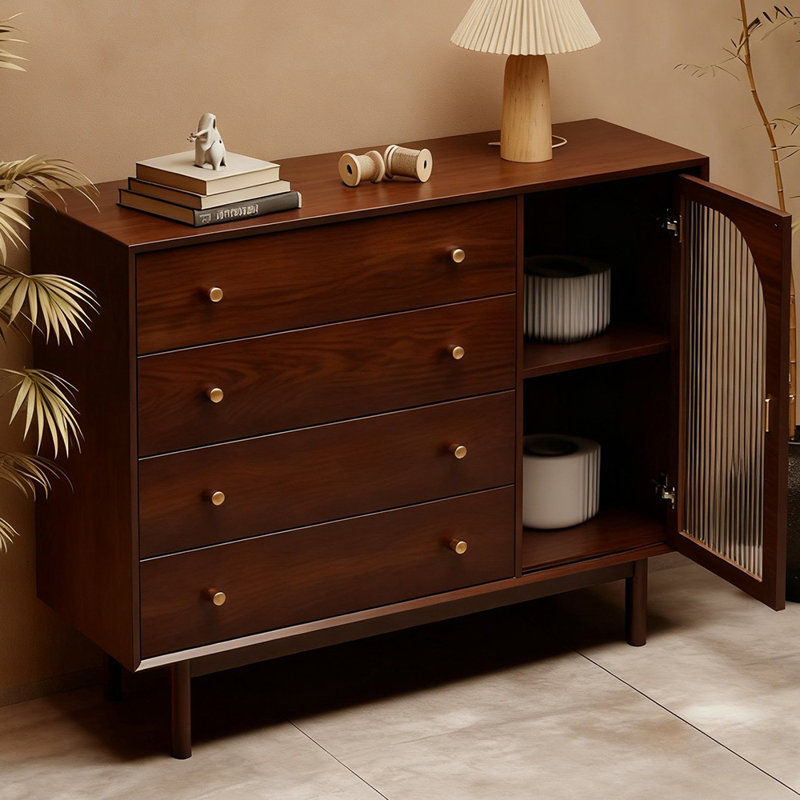 Buffet rétro de style français, H 35,4 po x l 47,2 po x P 15,7 po