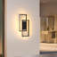 2-Light 40.5Cm Black LED Flush Mounted Sconce
