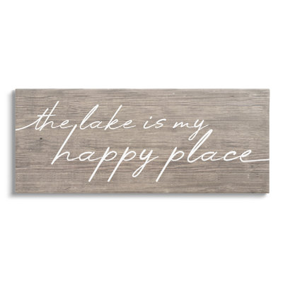 «Lake Is Happy Place», art mural sur toile par Lil 'Rue
