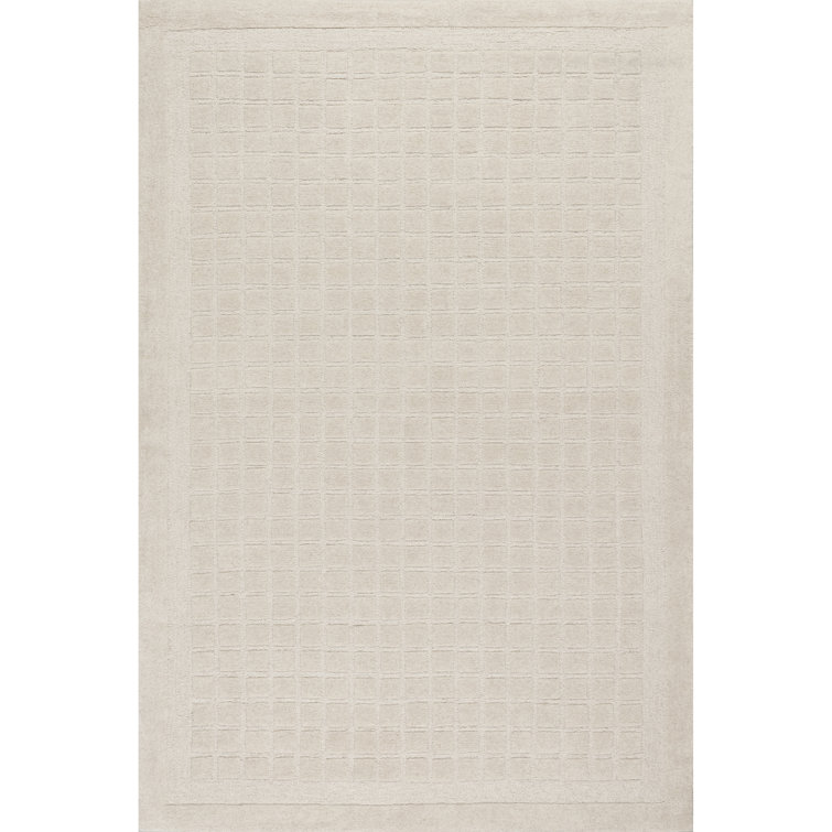 Fritz Checkered Wool Area Rug