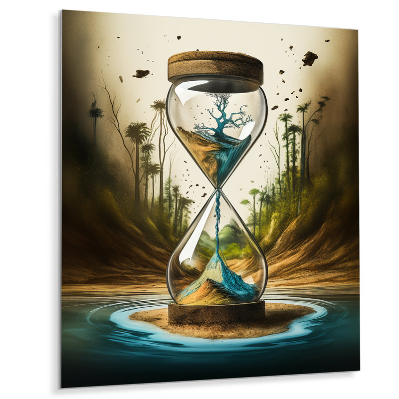 Décoration murale en verre hyperréaliste en verre IV - surréalisme, H 20 po x l 12 po x P 1 po