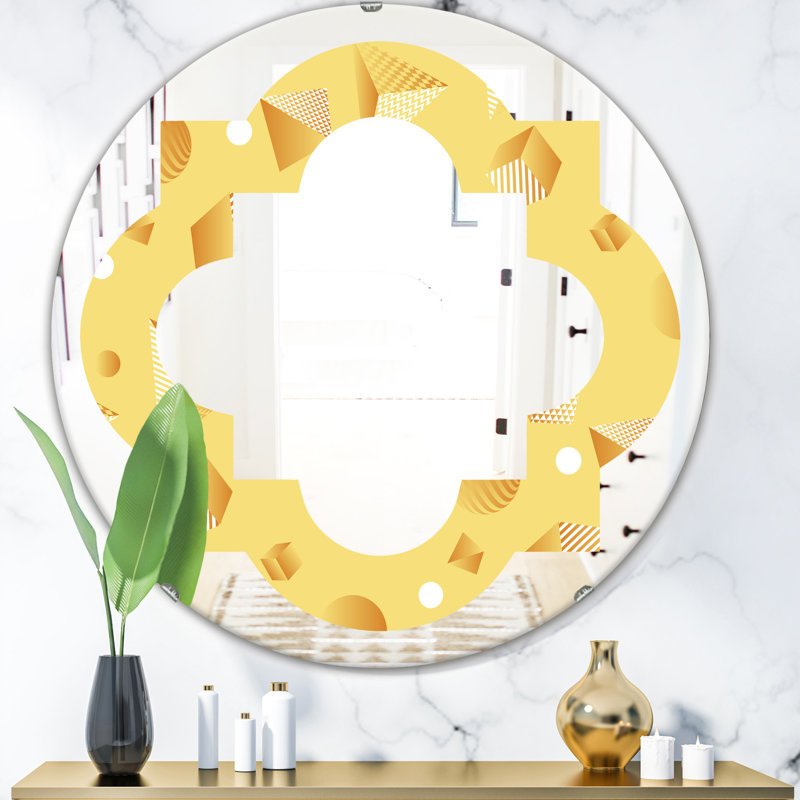 Miroir mural Minimal Quatrefoil, H 23,6 po x l 23,6 po
