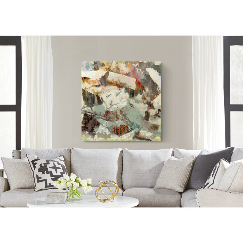 Boulder City II - peinture sur toile tendue, H 8 po x l 8 po x P 0,75 po