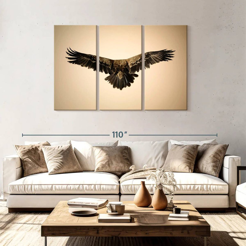 Brampt Soaring Tawny Eagle, 48" H x 74" W