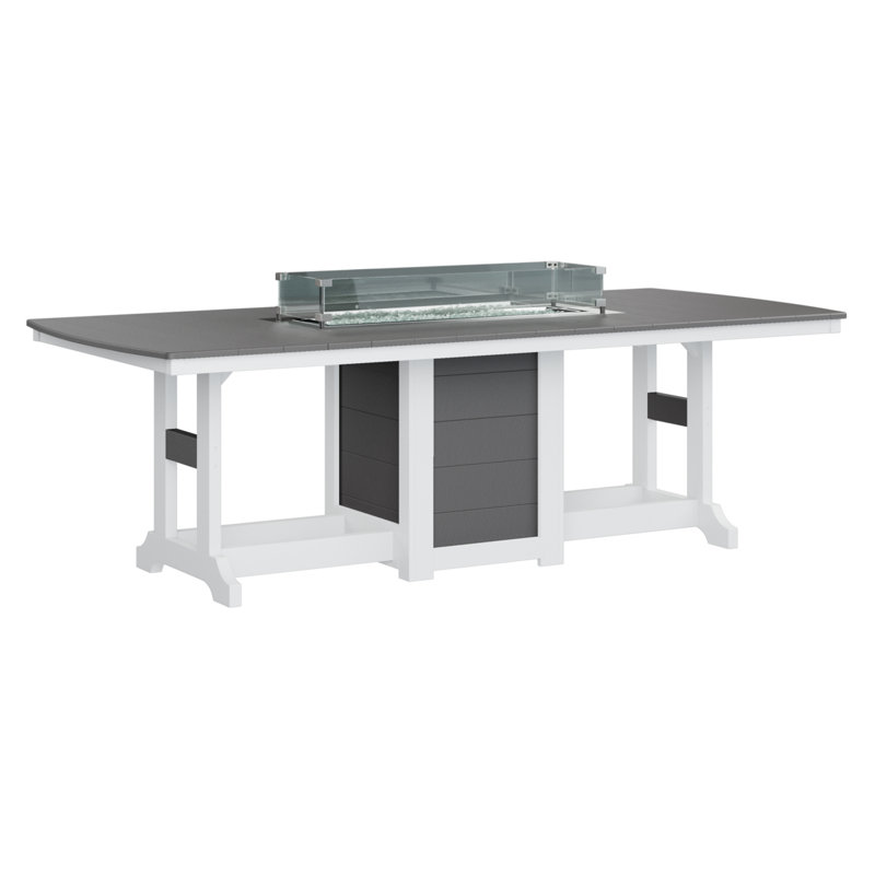 Berlin Gardens Garden Classic Fire Pit Bar Table, Smoke Gray, 30.87" H x 96" W x 44" D