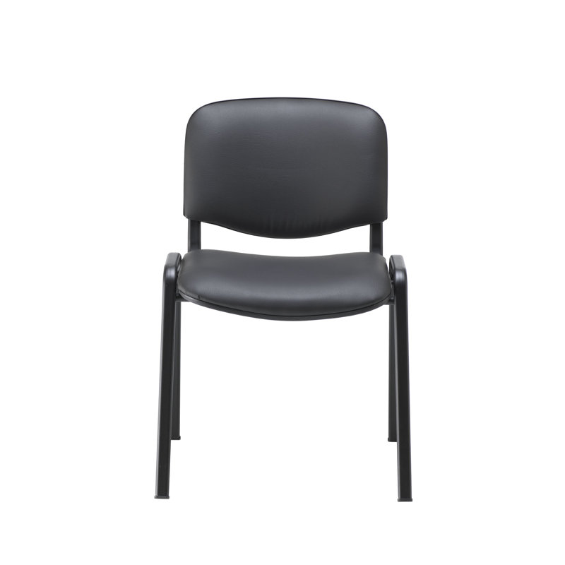 Silsden Armless Stacking Chair, Black, Black