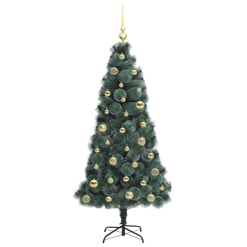 4.92' H Lighted Artificial Christmas Tree, Yellow
