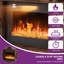 TV Stand Cabinet with 2000W Electric Fire, Suitable for TVs up to 50", 10 Flame Colours-1676240871