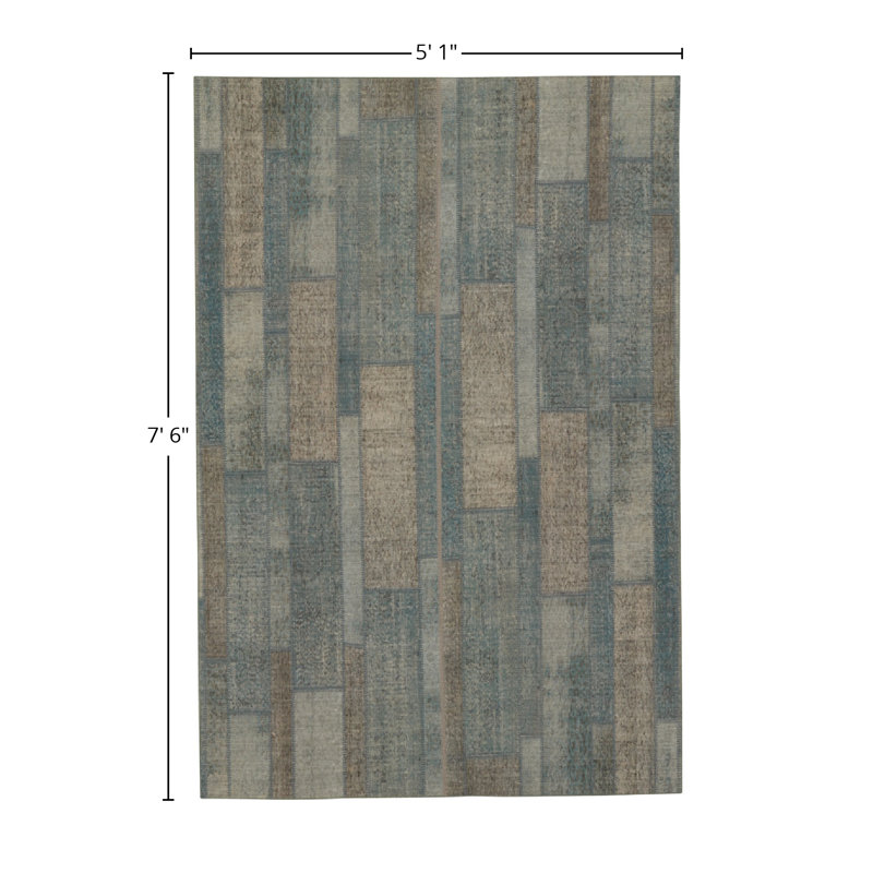 Tapis Passage, gris / bleu