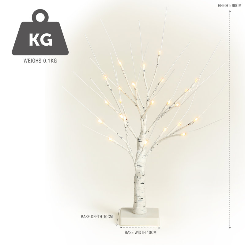 Twig Birch Tree with Lights