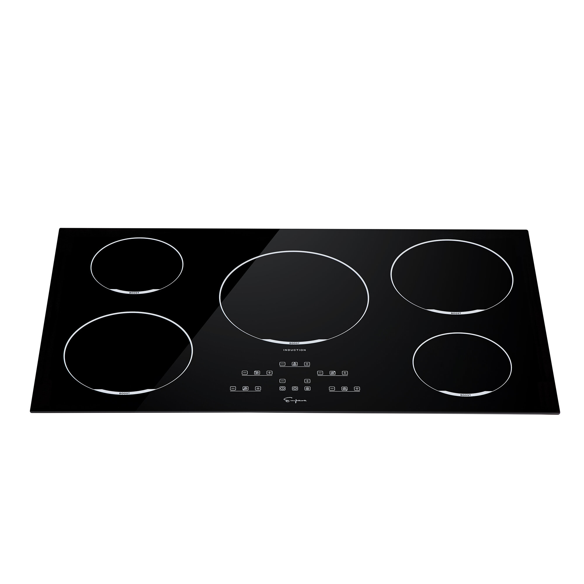 36-in Induction Cooktop with 5 Elements Including 3,700-Watt Element - Black
