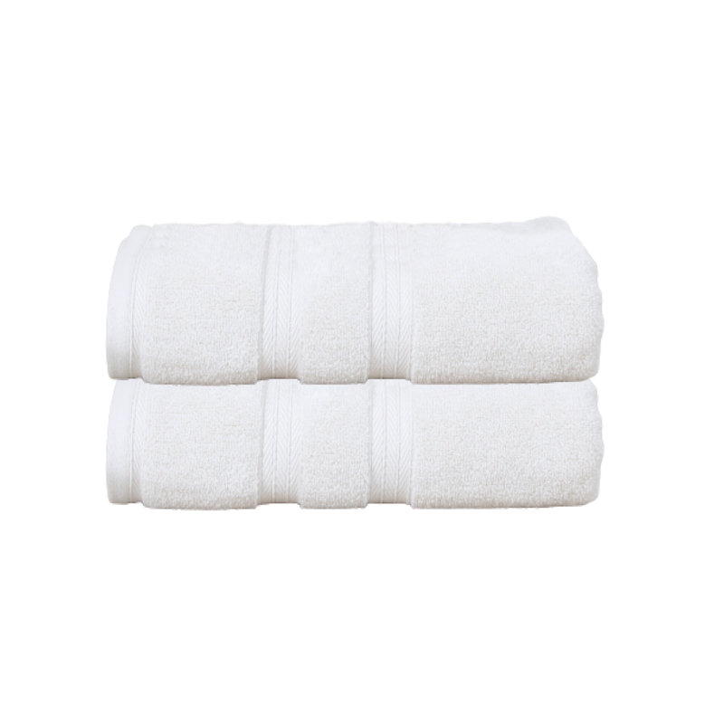 Ensemble de serviettes de bain 100% coton Elegant Essentials 550GSM Zero Twist (ensemble de 2) - 27 po x 54 po, Ivoire