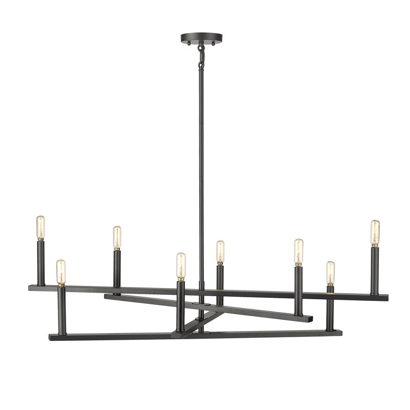 Lustre 8 lumières, Noir