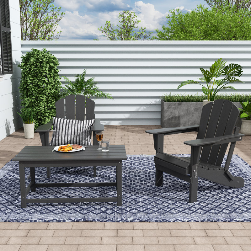 Laguna Foldable Outdoor Adirondack Chair, Gray